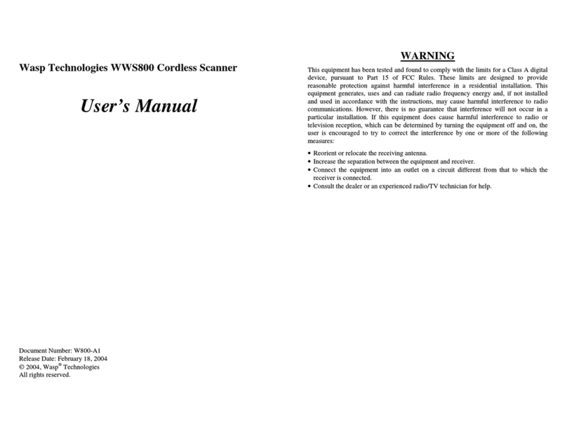 Wasp WWS800 User manual