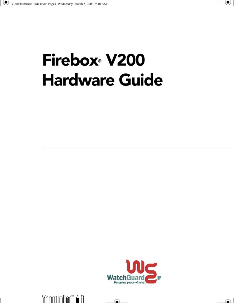 Watchguard Firebox Vclass V200 Installation instructions
