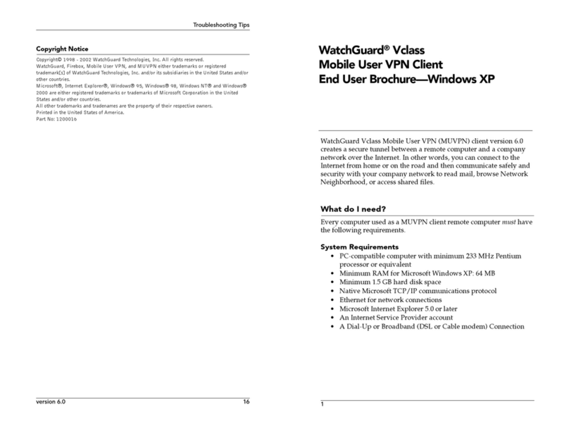 Watchguard Firebox V10 End user guide