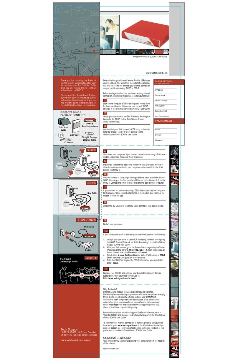 Watchguard Firebox SOHO 6 Wireless User manual