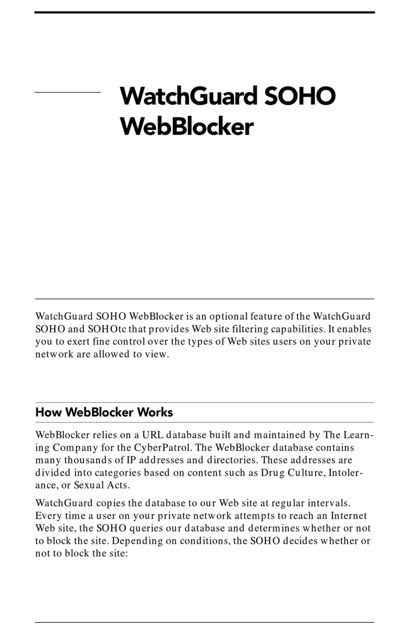Watchguard SOHO Features guide Watchguard SOHO Features guide