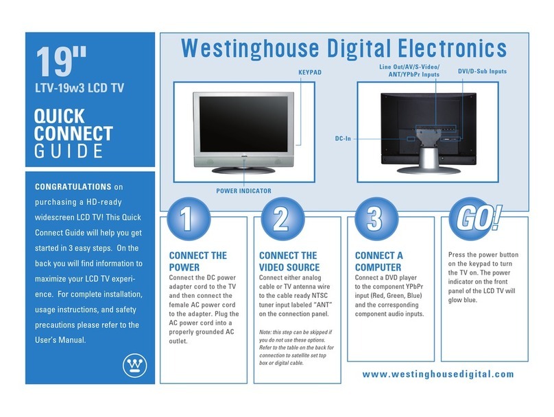 Westinghouse LTV-19W3 - 19" LCD TV Assembly instructions