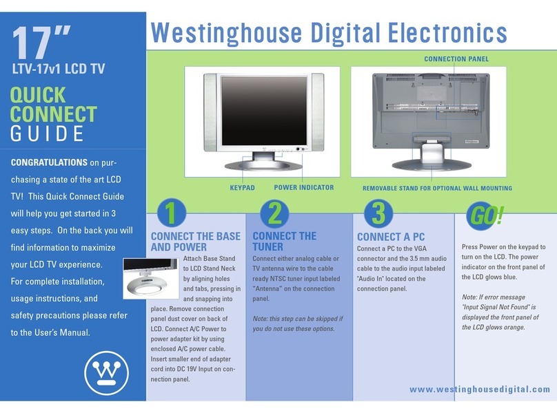 Westinghouse LTV-17v1 Assembly instructions