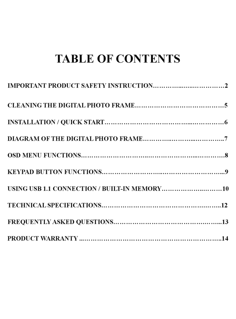 Westinghouse DPF0561 - Digital Photo Frame User manual