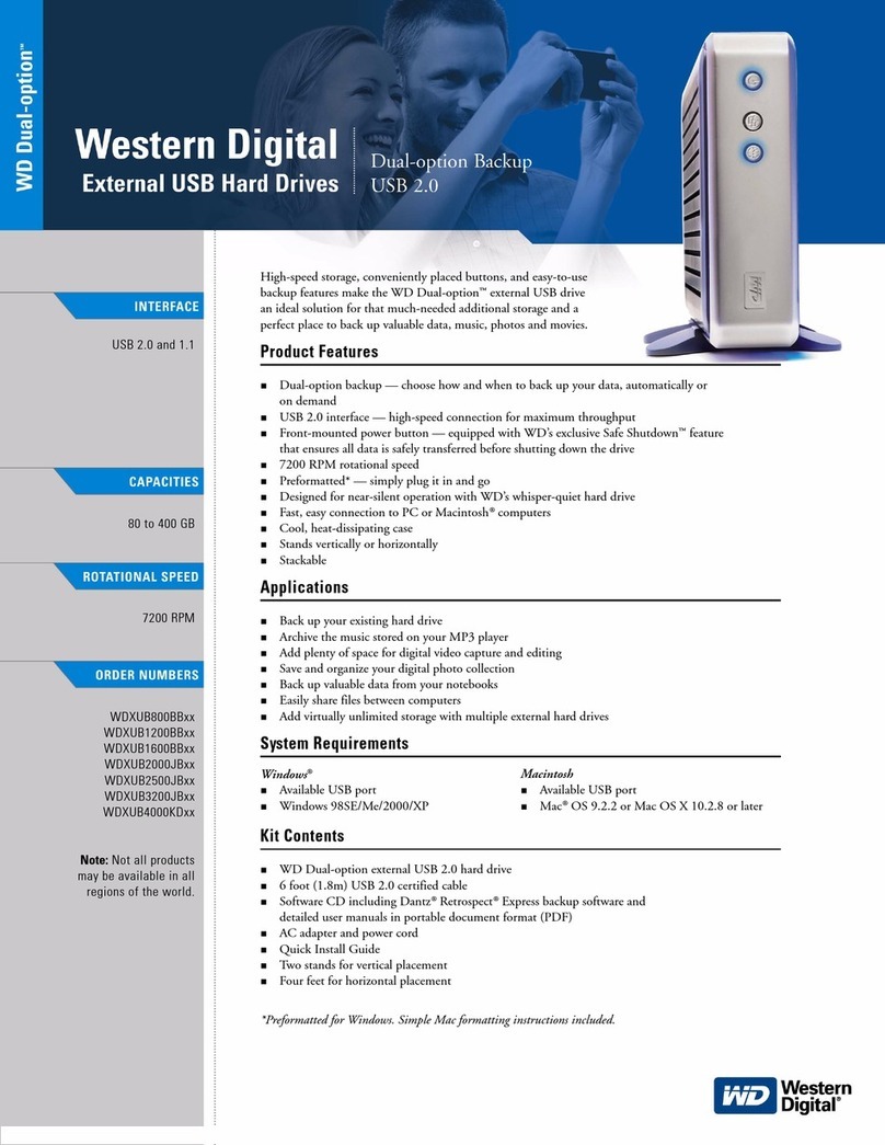 Western Digital WDXUB3200JB - Dual-Option USB Specifications