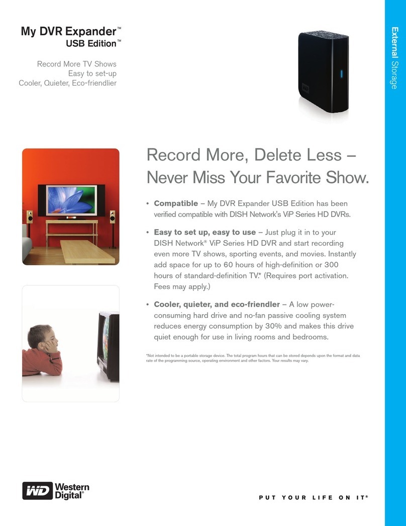 Western Digital WDH1S5000 - My DVR Expander 500 GB External Hard... User manual Western Digital WDH1S5000 - My DVR Expander 500 GB External Hard... User manual
