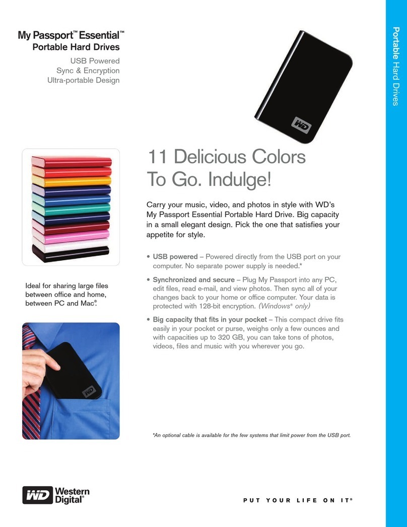 Western Digital My Passport WDME1600 User manual