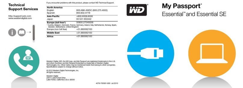 Western Digital WDBAAA2500Axx - My Passport Essential install guide