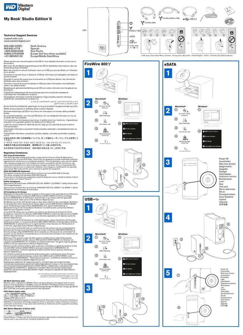 Western Digital WDH2Q20000 - My Book Studio Edition II Hard Drive... User manual