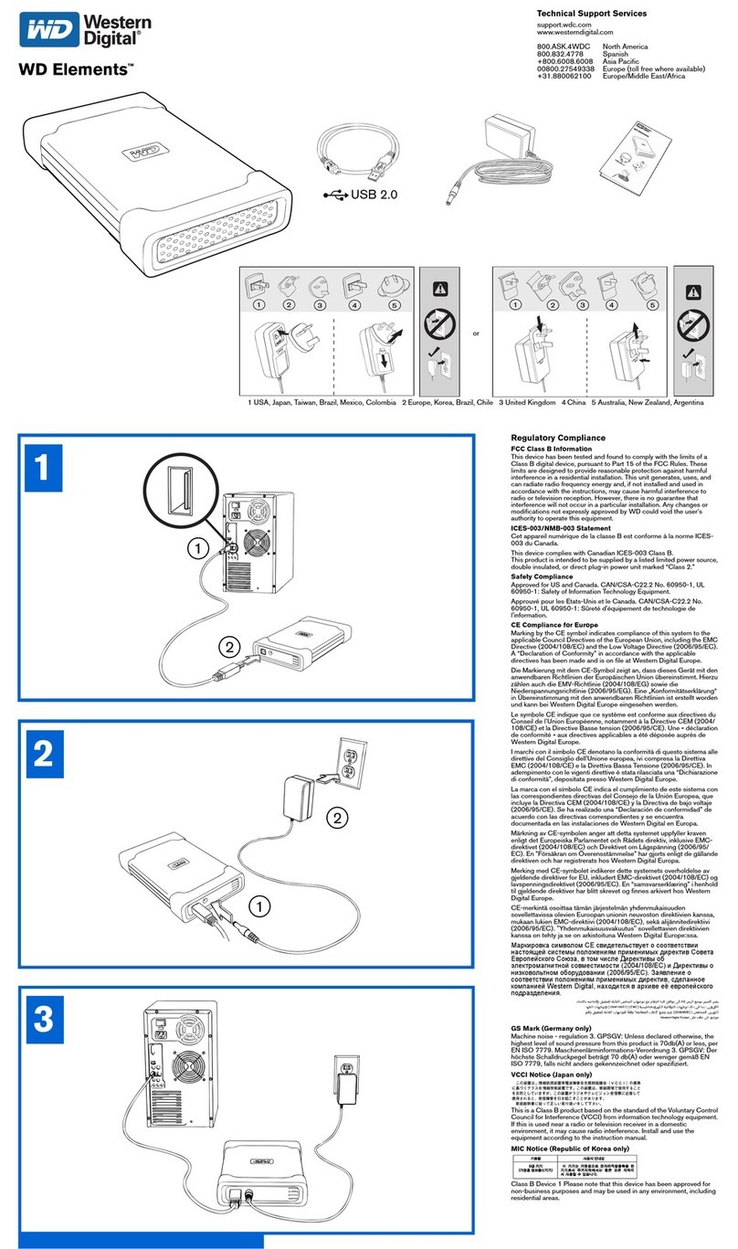 Western Digital WD Elements WDE1UBK10000 User manual Western Digital WD Elements WDE1UBK10000 User manual