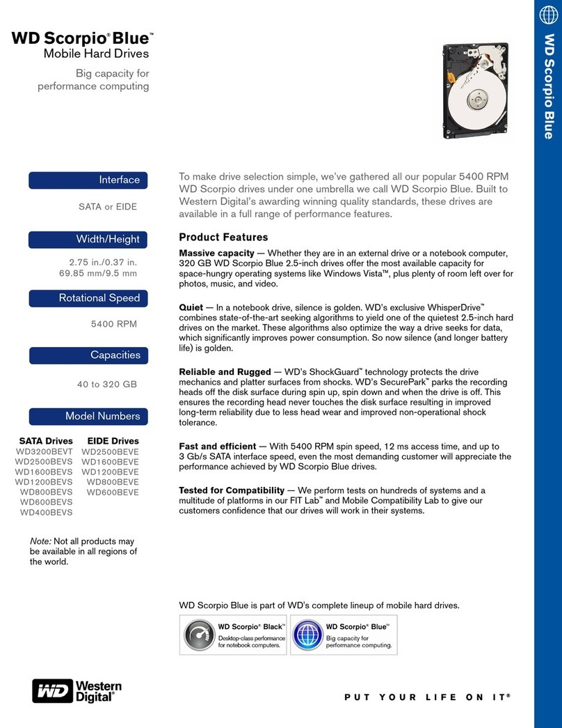 Western Digital Scorpio Blue WD1200BEVE User manual Western Digital Scorpio Blue WD1200BEVE User manual
