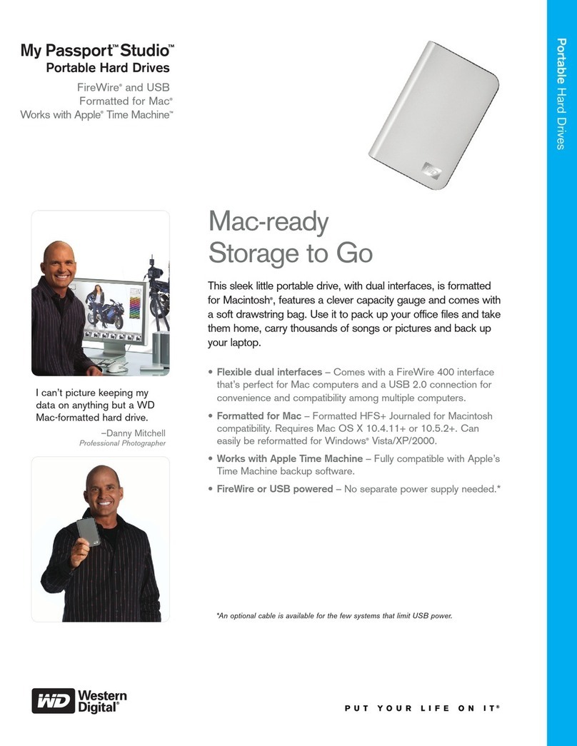 Western Digital WDMS2500 - My Passport Studio User manual