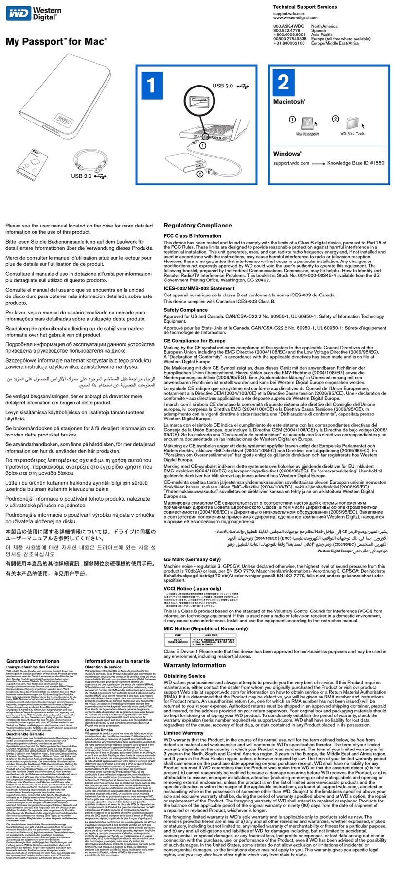 Western Digital My Passport WDMEA3200 install guide