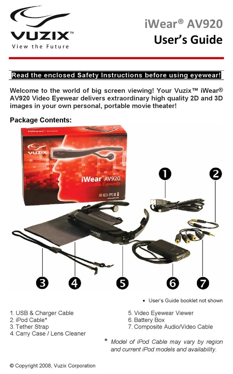Vuzix iWear AV920 user guide