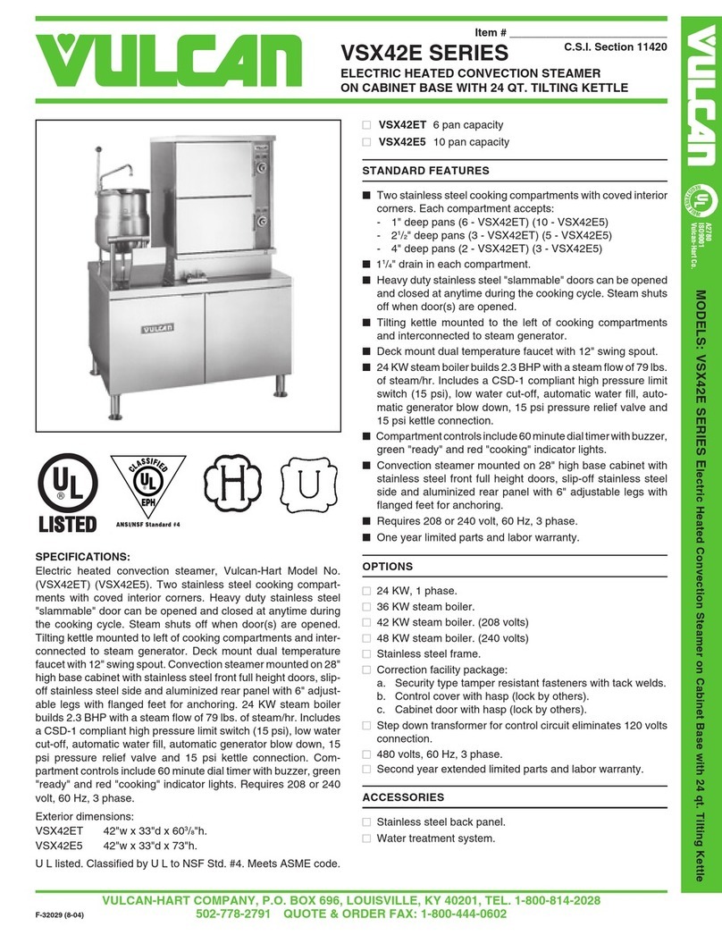 Vulcan-Hart VSX42ET Specifications