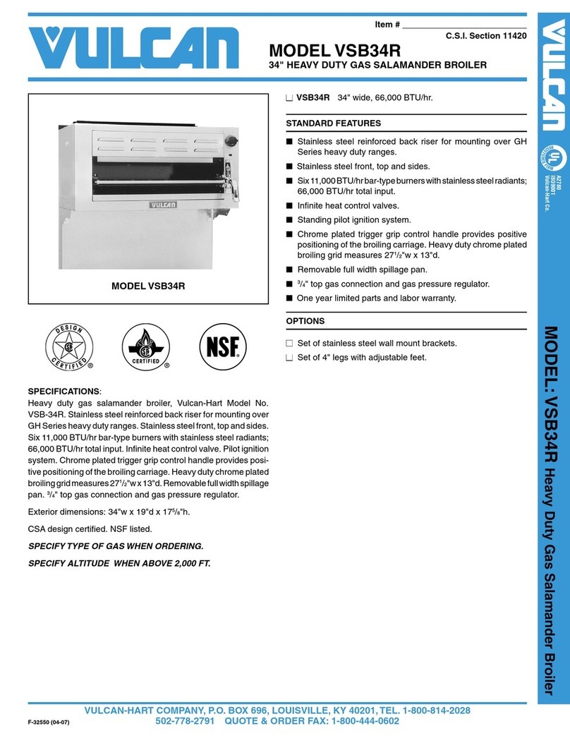 Vulcan-Hart VSB34R User manual
