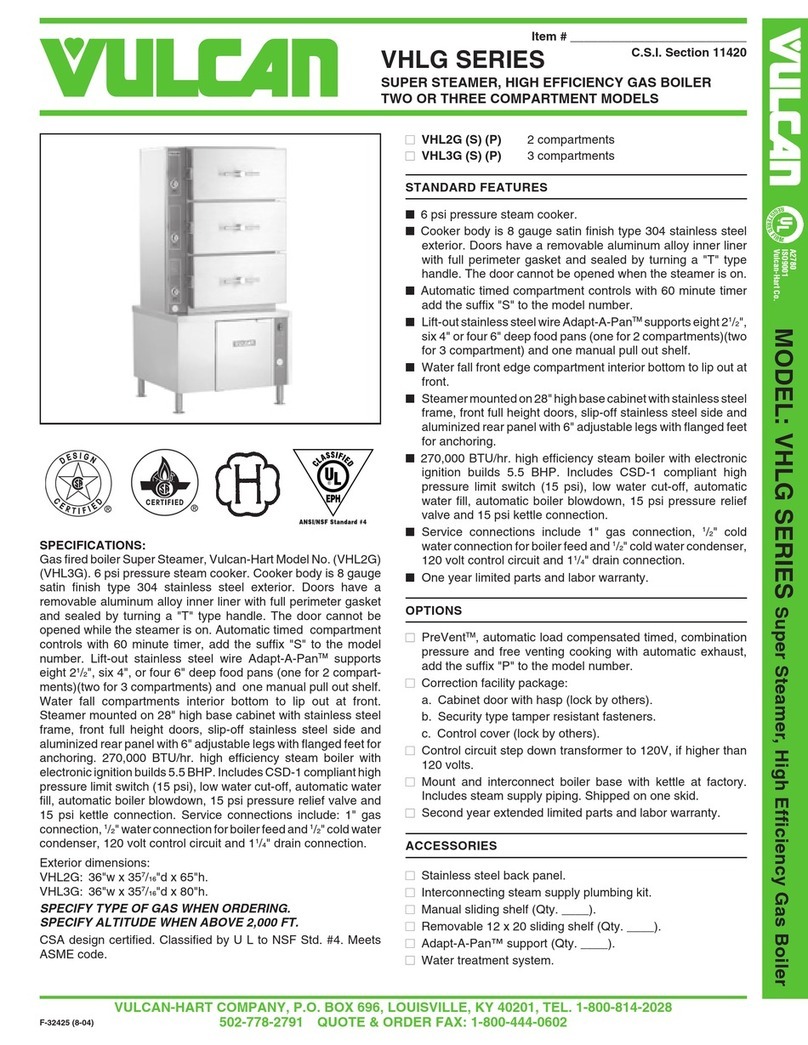 Vulcan-Hart VHL2G Specifications