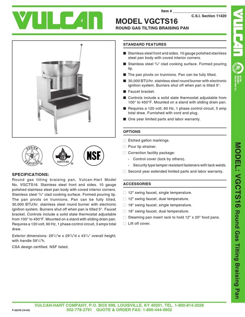 Vulcan-Hart VGCTS16 Specifications