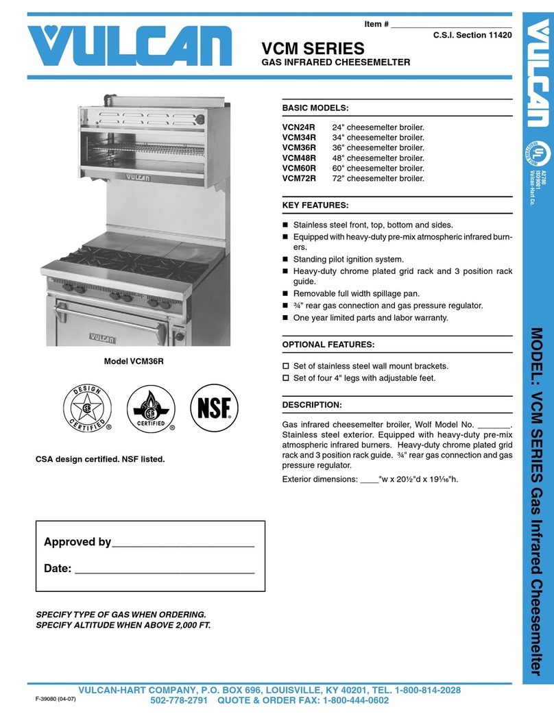 Vulcan-Hart VCM34R User manual