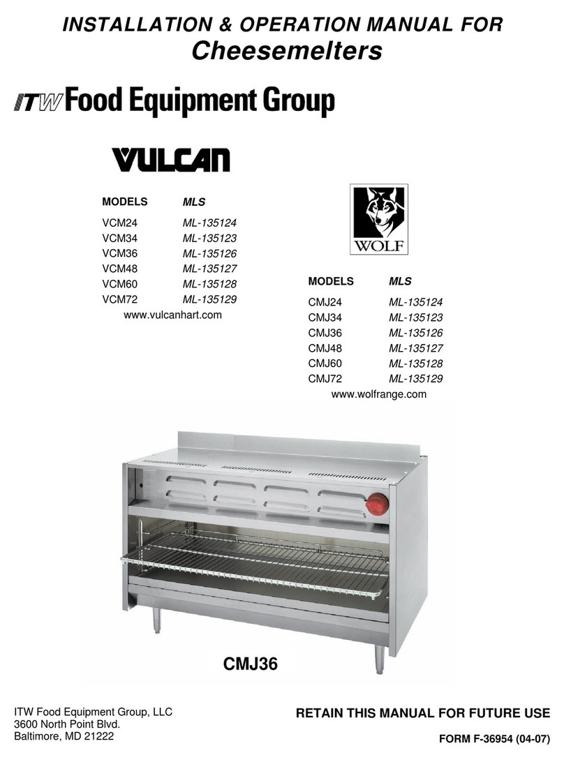 ITW Food Equipment Group Vulcan VCM24 Installation and operation manual