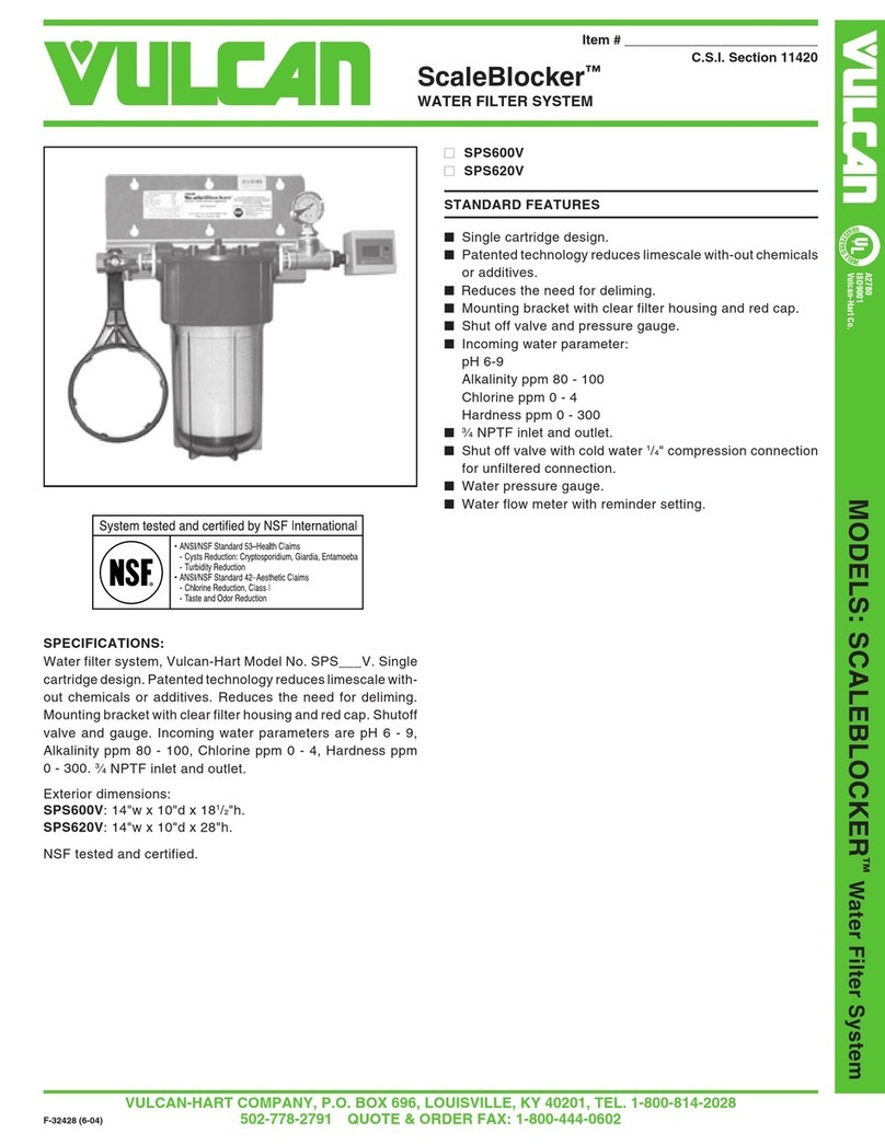 Vulcan-Hart ScaleBlocker SPS600V User manual