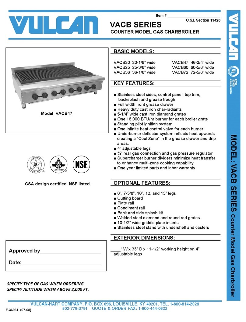 Vulcan-Hart VACB20 Specifications