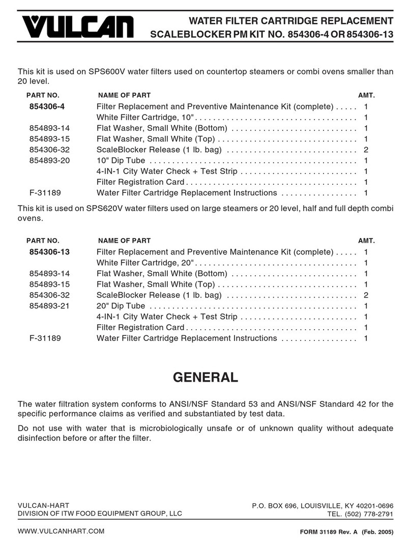 Vulcan-Hart Scaleblocker SPS600V Use and care manual