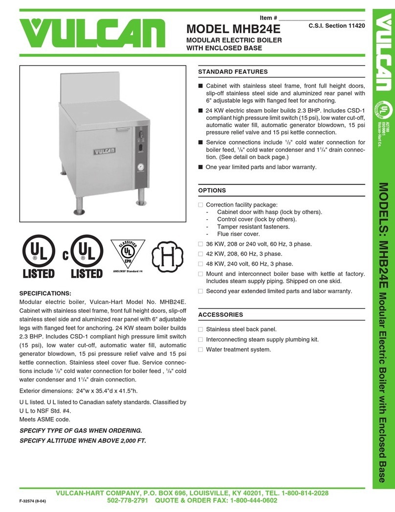 Vulcan-Hart MHB24E User manual