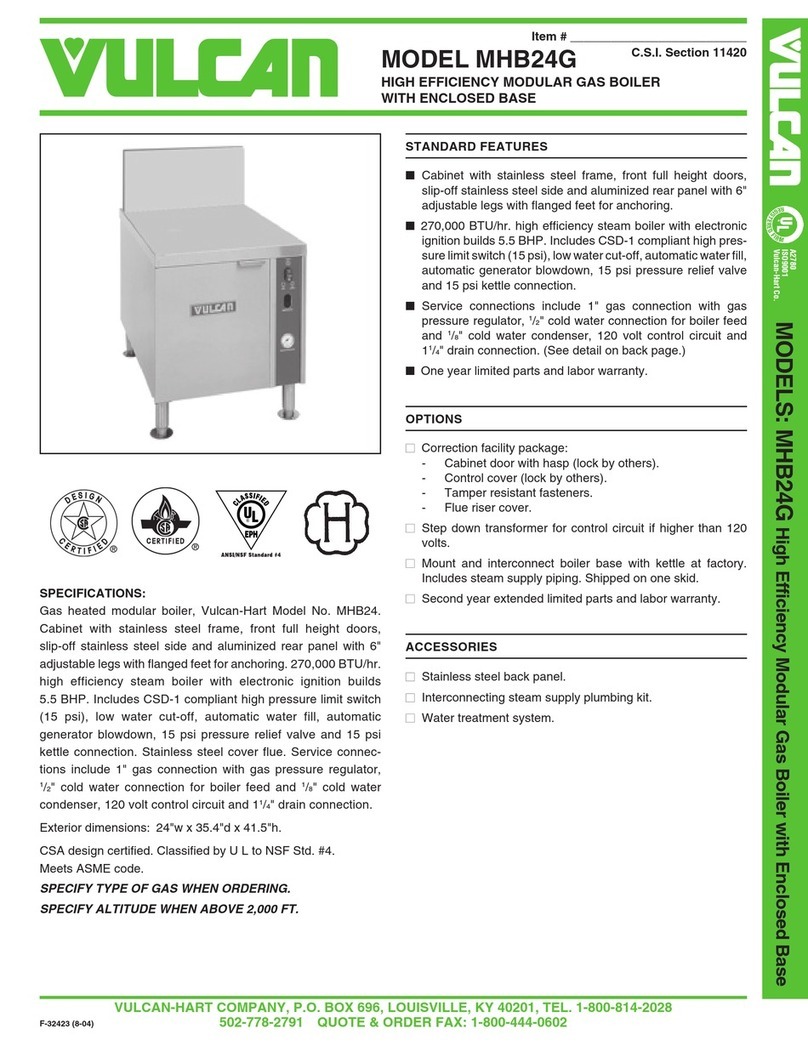 Vulcan-Hart MHB24G Specifications Vulcan-Hart MHB24G Specifications