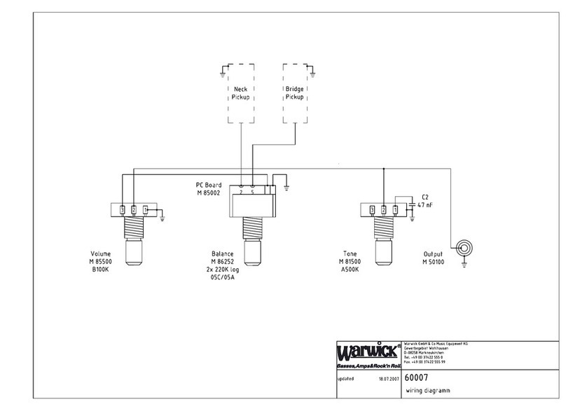 Warwick Corvette Taranis Specifications