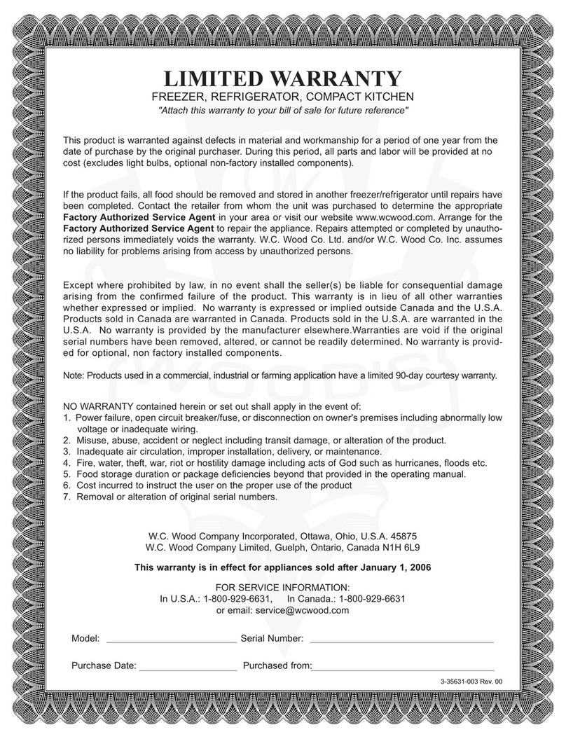 WC Wood F1201RW3 Use and maintenance manual WC Wood F1201RW3 Use and maintenance manual