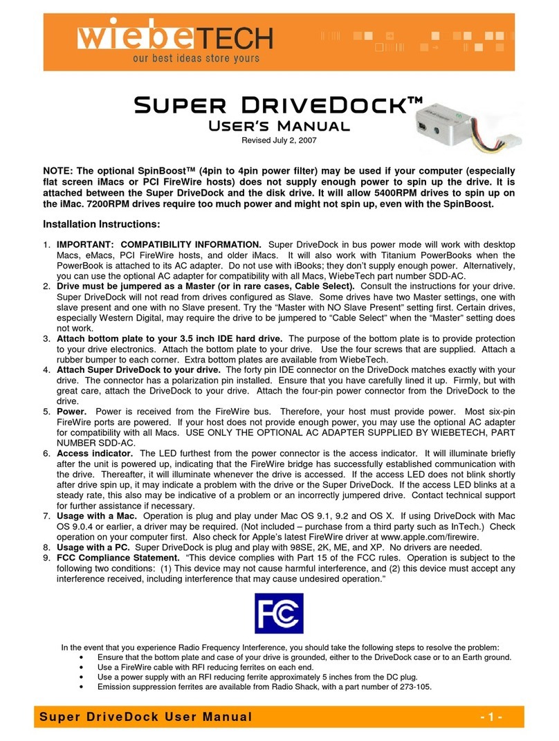 WiebeTech SDD User manual