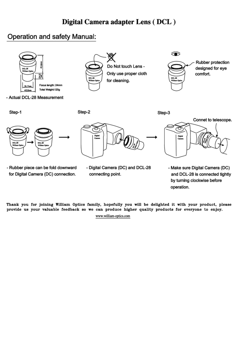 William Optics DCL-28 Use and care manual