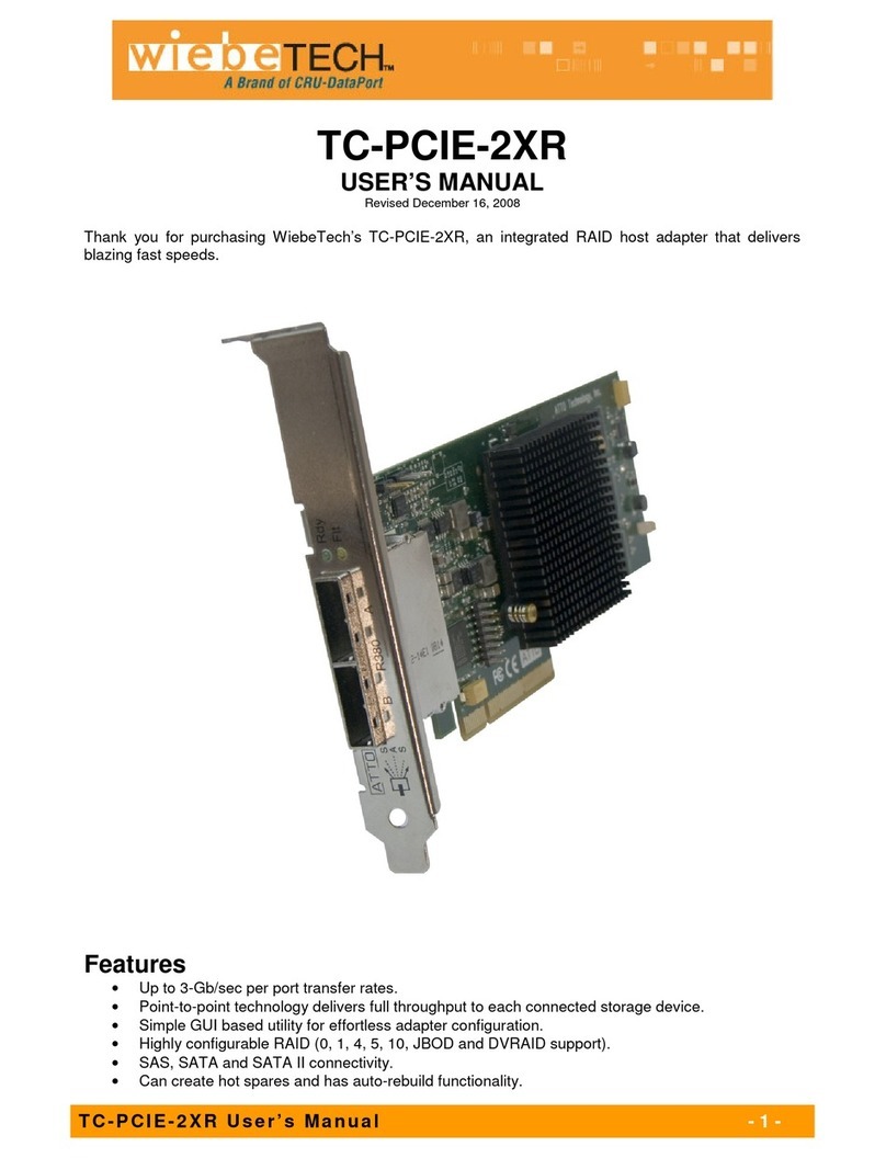 WiebeTech TC-PCIE-2XR User manual