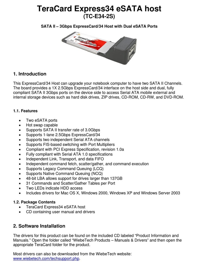 WiebeTech TC-E34-2S User manual
