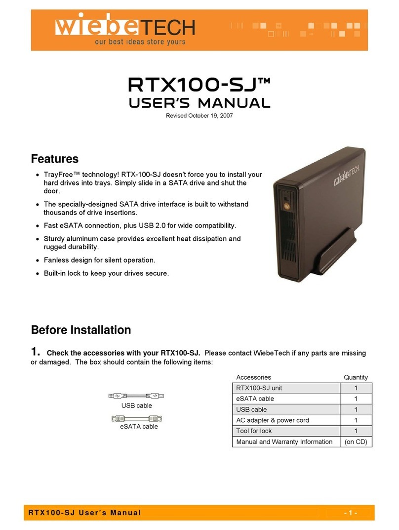 WiebeTech RTX100-SJ User manual