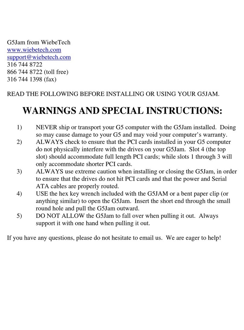 WiebeTech G5J User manual