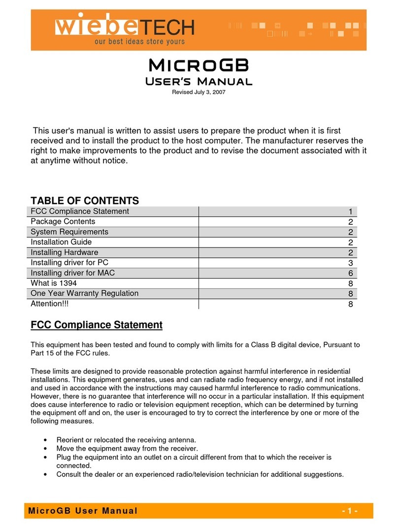 WiebeTech MGB User manual