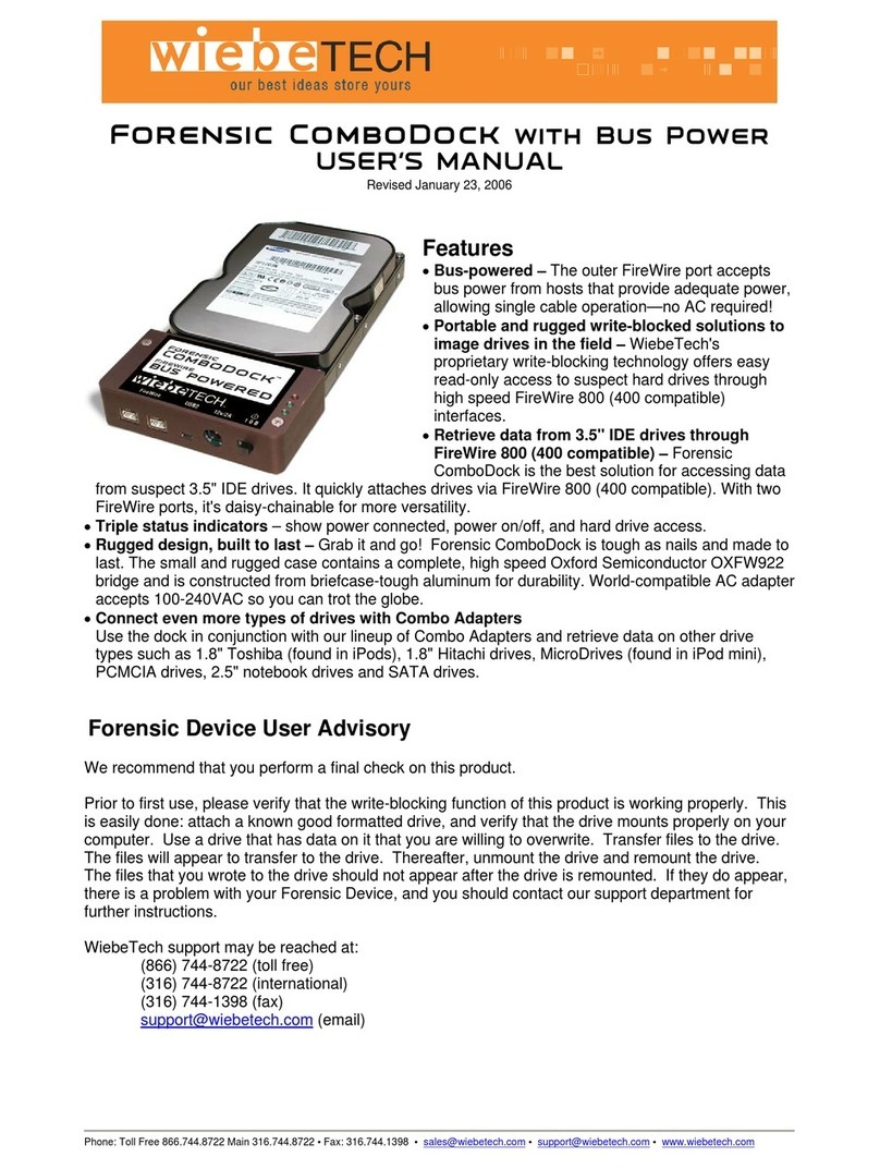 WiebeTech FCD-BP User manual