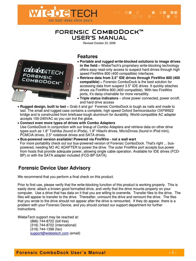 WiebeTech FCD user manual WiebeTech FCD user manual