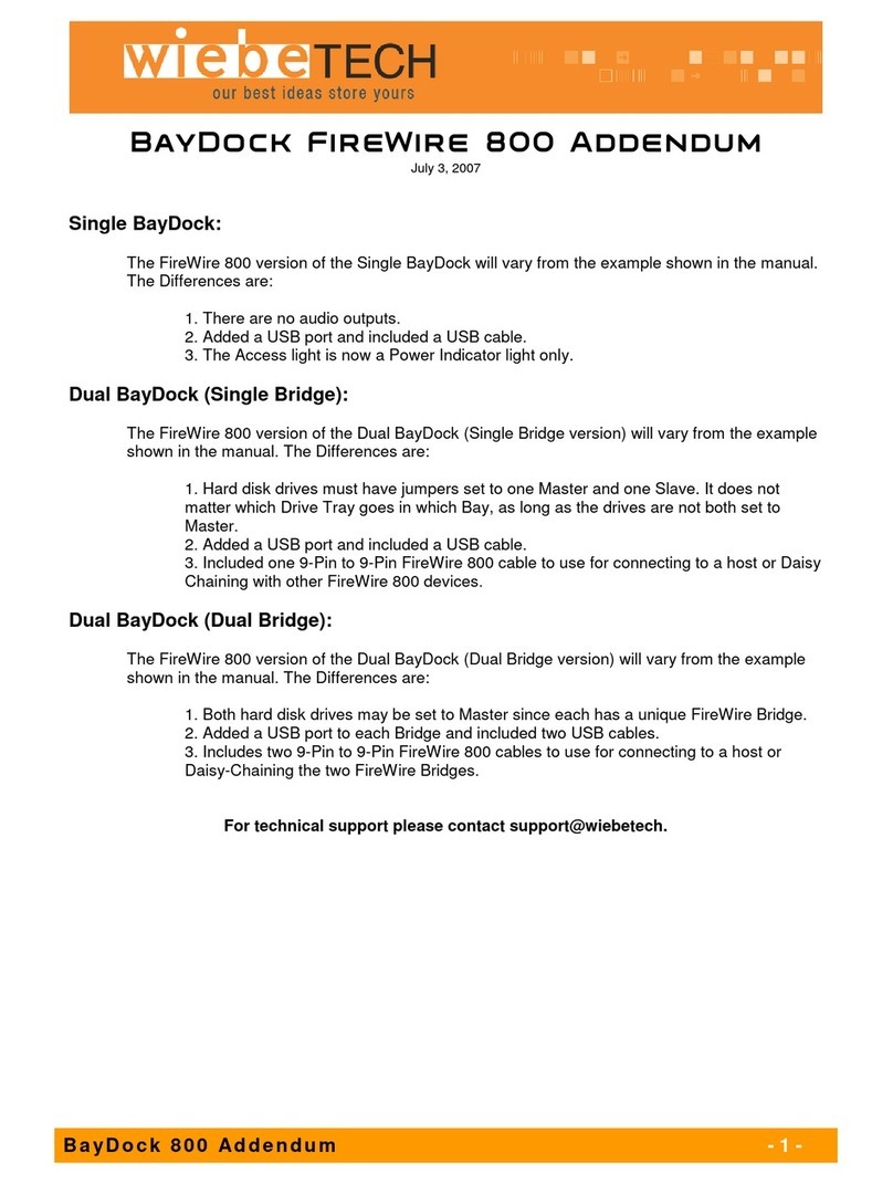 WiebeTech BayDock 800 supplementary guide