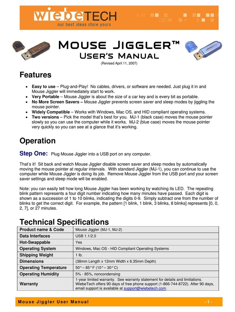 WiebeTech MJ 1 user guide