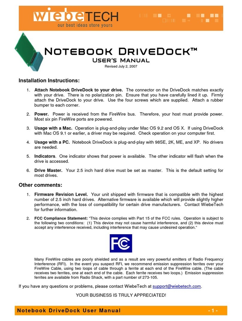 WiebeTech NBDD User manual