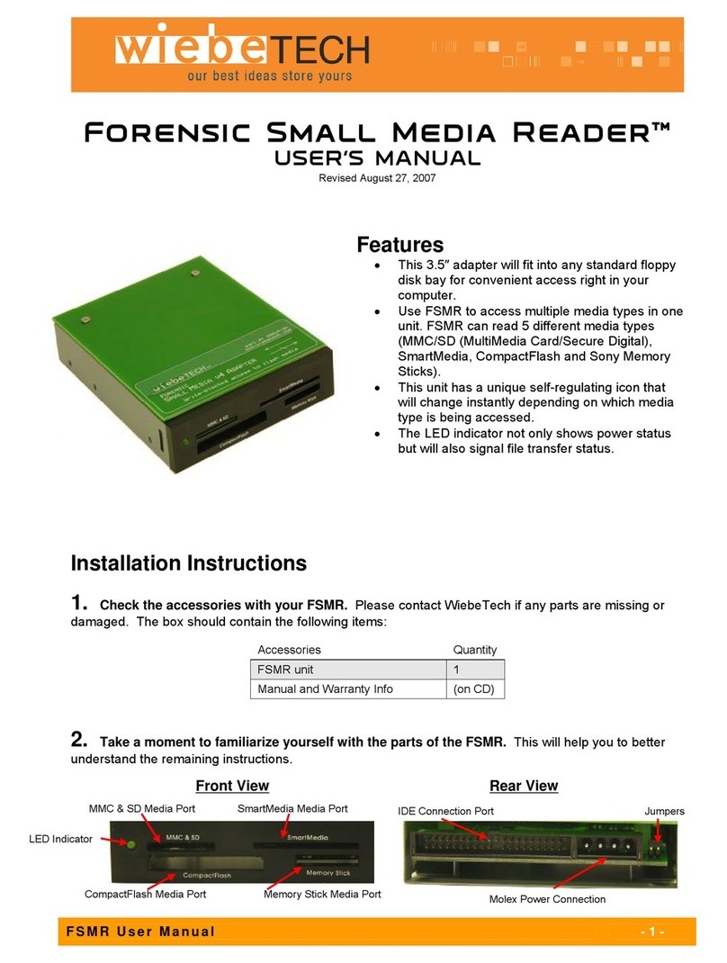 WiebeTech FSMR User manual