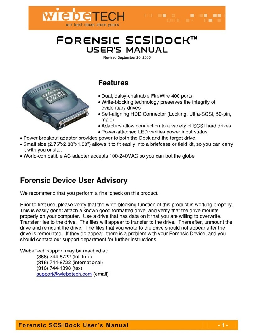 WiebeTech FSD User manual