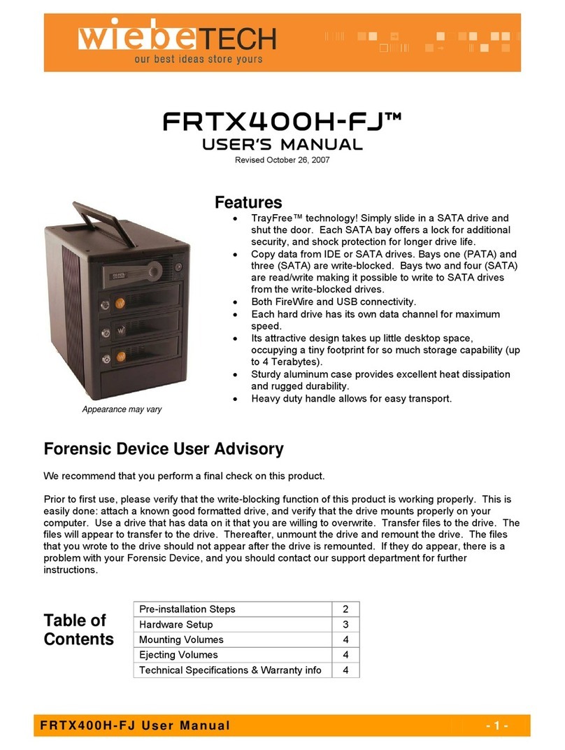 WiebeTech Forensic FRTX400H-FJ User manual