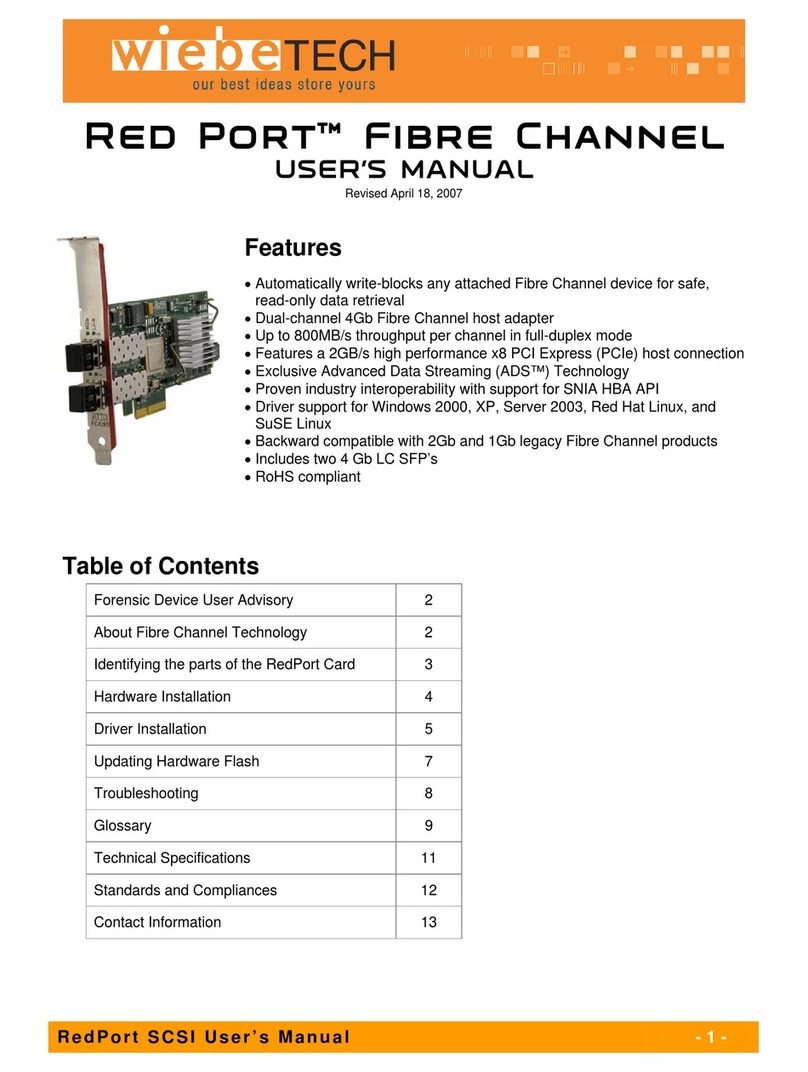WiebeTech RP-PCIE-FC User manual