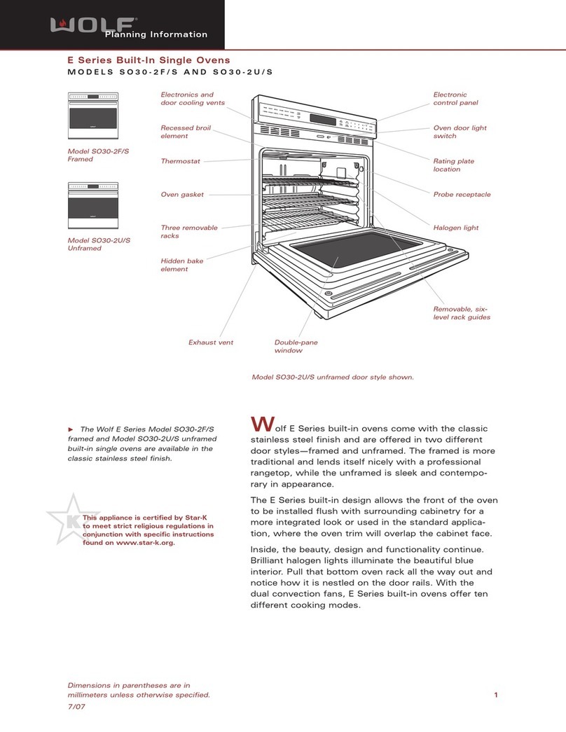 Wolf E Series SO30-2F/S Planning information