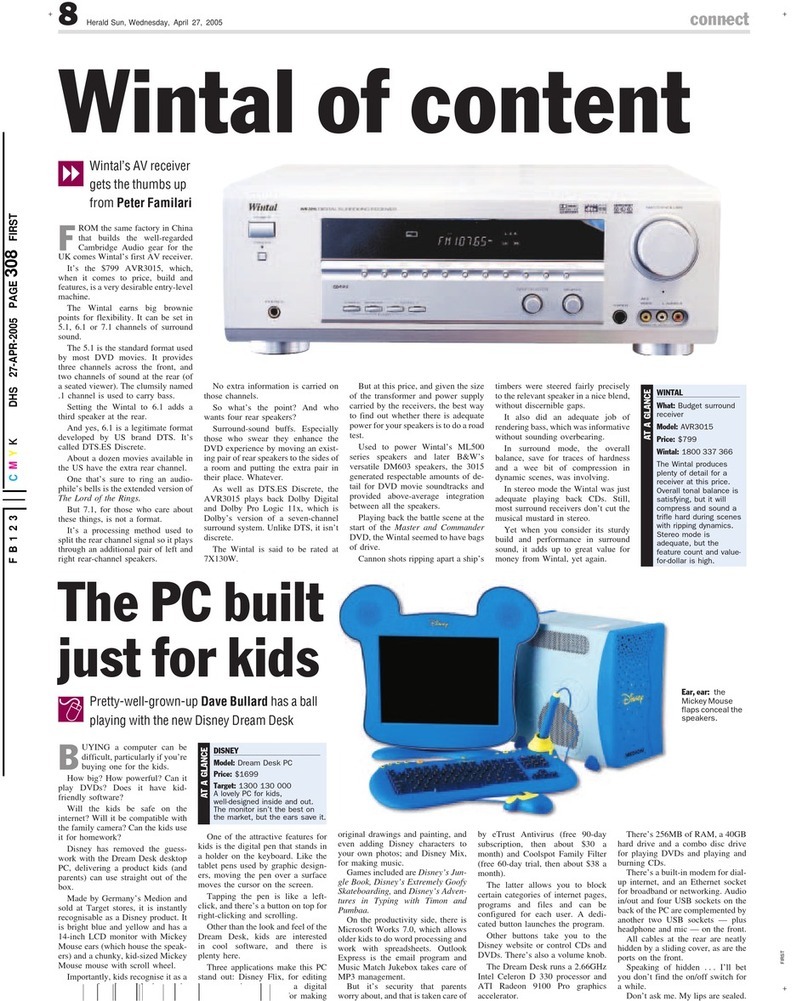 Wintal AVR3015 brochure
