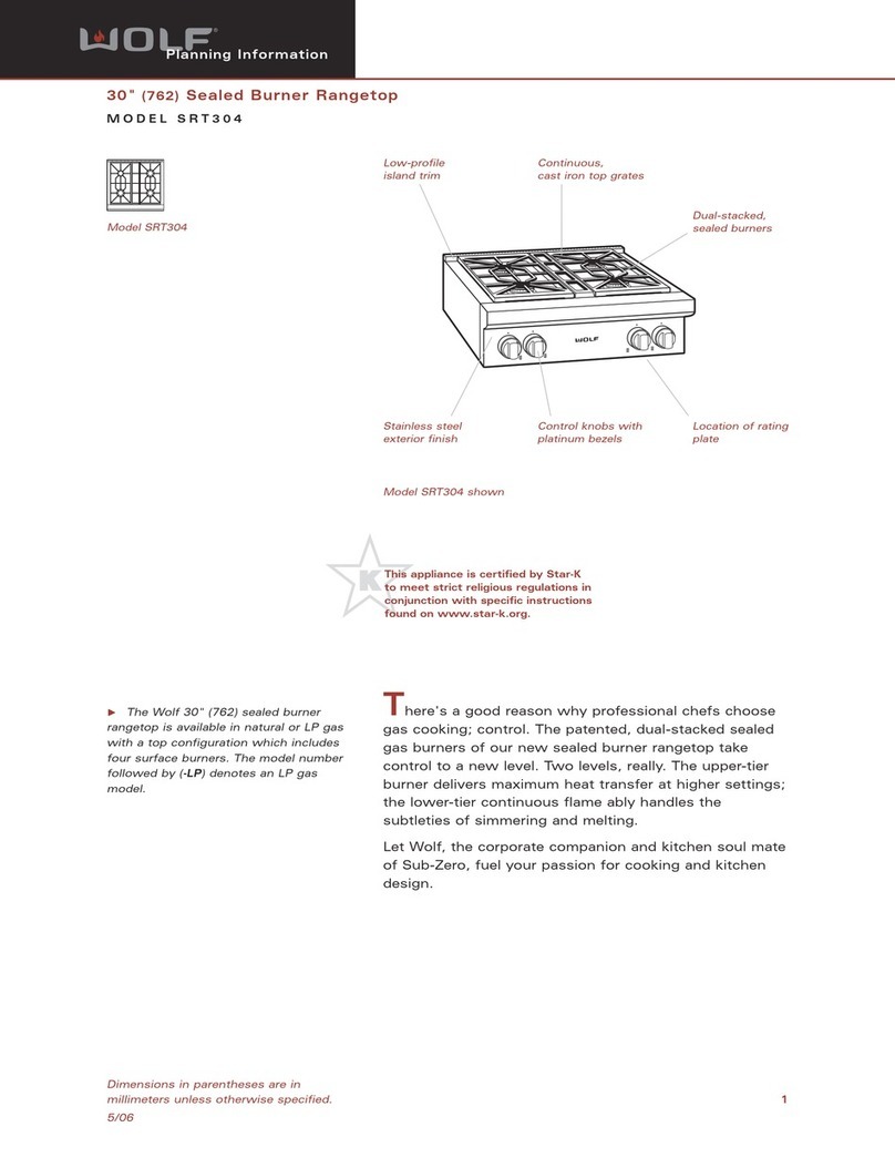 Wolf SRT304 Planning information